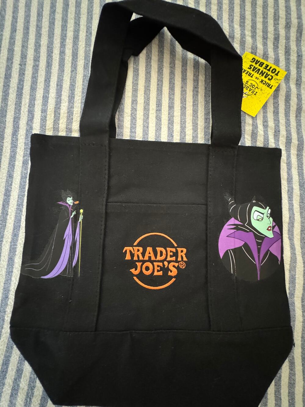 Disney Malificent Halloween Custom Made Trader Joes Mini Tote